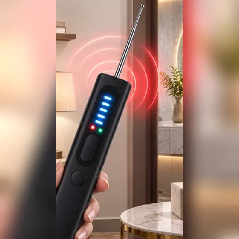 جهاز كشف الكاميرات المخفية T18 — كاشف إشارات RF وأجهزة تتبع GPS بخمس حساسيات