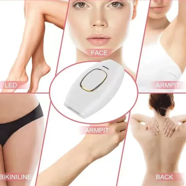 مناطق استعمال جهاز IPL: الوجه والإبط والساقين والظهر ومنطقة البكيني
