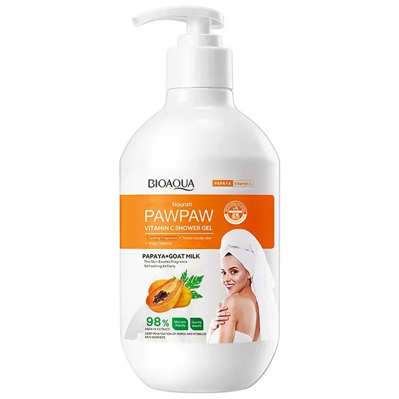 غسول الجسم Bioaqua بالبابايا وحليب الماعز