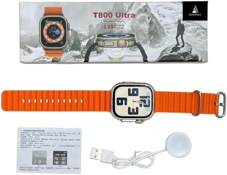 علبة ساعة Ultra T800 مع الشاحن اللاسلكي